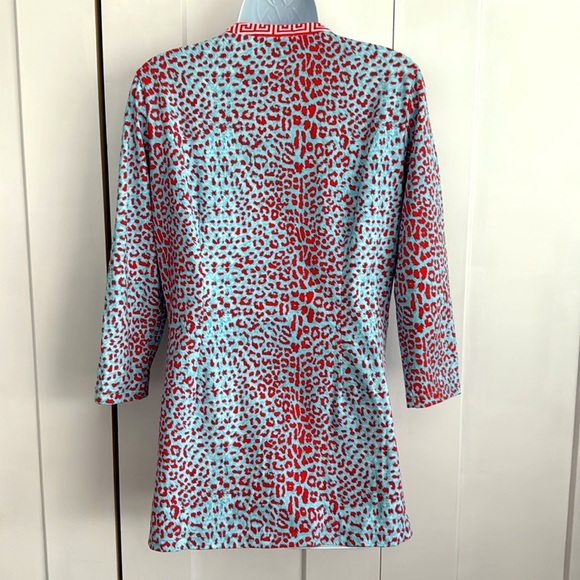J.Mclaughlin Leopard Print 3/4 Blouse Top - Picture 4 of 8